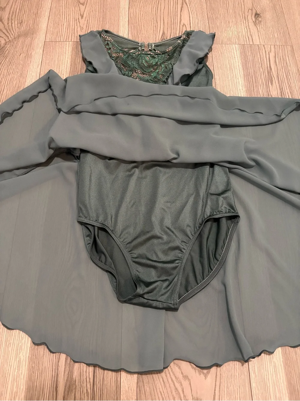 Weissman Juniper Teal Lyrical Dance Costume Size MC (10/12)
